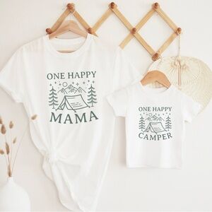“One Happy Camper” + “One Happy Mama” t-shirts